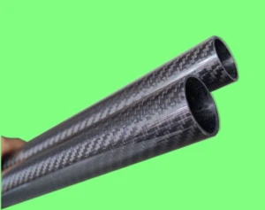 Ø25mm x 23mm x 1 metro tubo de fibra de carbono acabamento de sarja brilhante aceito tamanho personalizado
